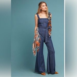 Anthropologie Pilcro Denim Flare Jumpsuit